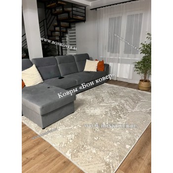 Белый с Серым Ковер Для Гостиной Арт 29951